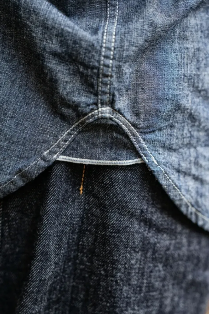Uomo Roy Rogers Selvedge Bar|Camicie|Akansas Man Jap Selvedge Chambray Rinse