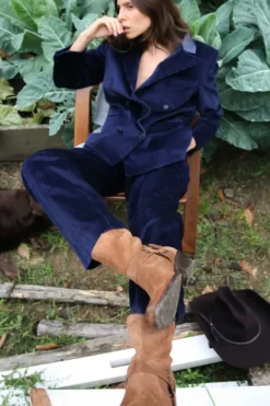 Donna Roy Rogers Capispalla|Blazer Doppiopetto In Velluto