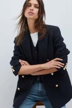Donna Roy Rogers Capispalla|Blazer Doppiopetto Twill