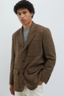 Uomo Roy Rogers Capispalla|Blazer New York In Lana Pied De Poule