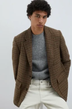 Uomo Roy Rogers Capispalla|Blazer New York In Lana Pied De Poule