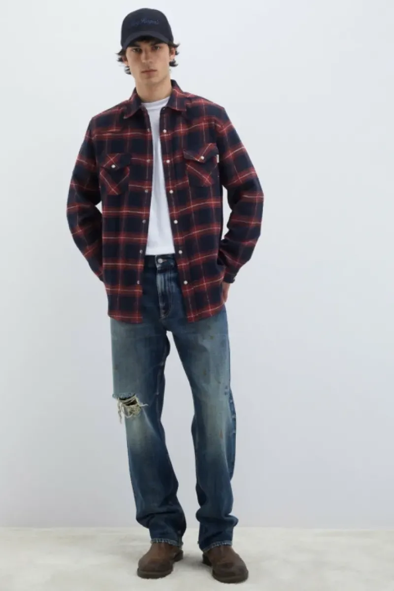 Uomo Roy Rogers Camicie|Camicia Martin Check Washed