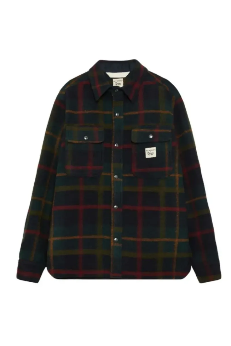 Uomo Roy Rogers Roy Roger's X Dave's Ny|Capispalla|Camicia Over Roy Roger's X Dave's Ny In Lana Check