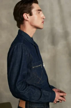 Uomo Roy Rogers Camicie|Camicia Western 70th Denim Cimosa Rinse