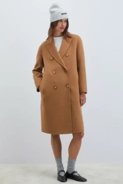 Donna Roy Rogers Capispalla|Cappotto Doppiopetto In Lana