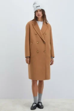 Donna Roy Rogers Capispalla|Cappotto Doppiopetto In Lana