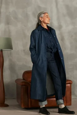 Donna Roy Rogers Capispalla|Cappotto Vintage 60 70th Denim Rinse