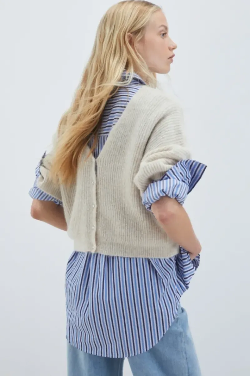 Donna Roy Rogers Maglieria E Felpe|Cardigan Reverse In Alpaca