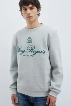 Uomo Roy Rogers Maglieria E Felpe|Felpa Girocollo Ricamo Est 1952