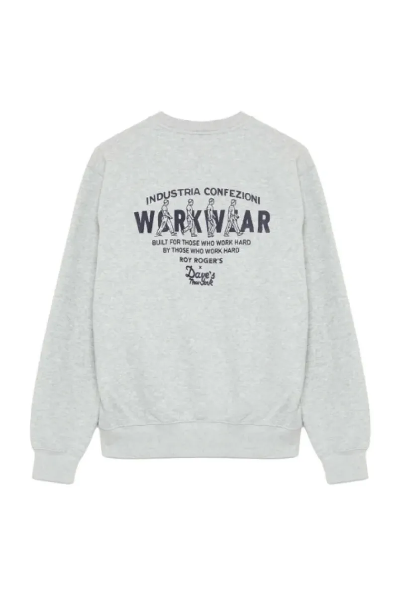 Uomo Roy Rogers Roy Roger's X Dave's Ny|Maglieria E Felpe|Felpa Roy Roger's X Dave's Ny Con Stampa Workwear