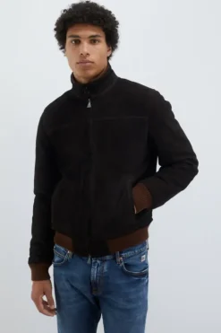 Uomo Roy Rogers Capispalla|Giacca Brando In Suede Washed