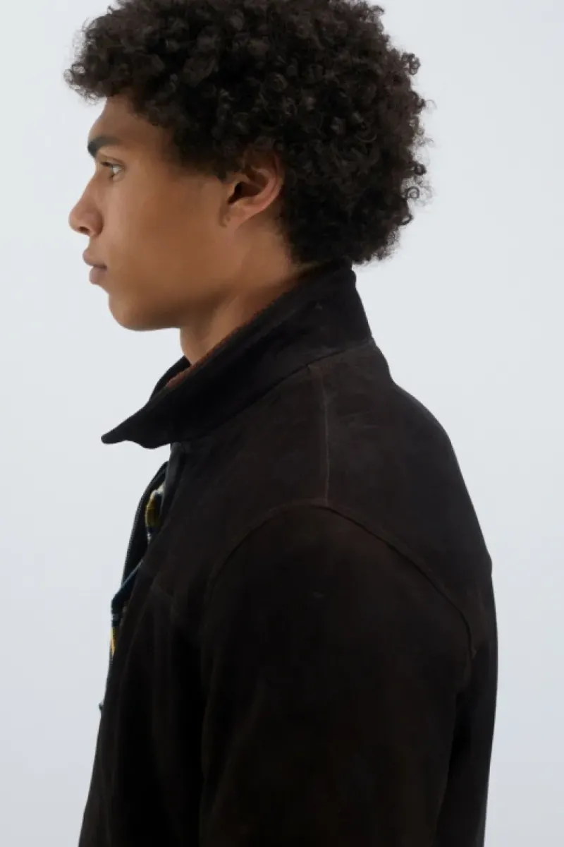 Uomo Roy Rogers Capispalla|Giacca Brando In Suede Washed