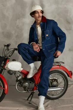 Uomo Roy Rogers Capispalla|Giacca Carcere 70th Denim Cimosa Rinse