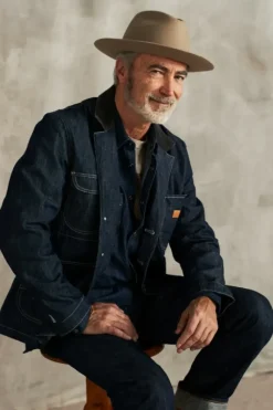 Uomo Roy Rogers Capispalla|Giacca Lavoro 70th Denim Cimosa Rinse