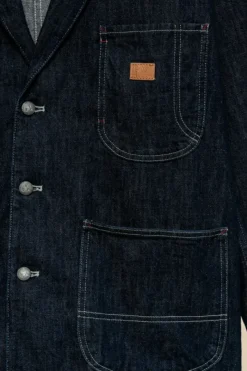 Uomo Roy Rogers Capispalla|Giacca Lavoro 70th Denim Cimosa Rinse