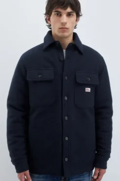 Uomo Roy Rogers Capispalla|Giacca Navy Light Melton