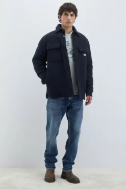 Uomo Roy Rogers Capispalla|Giacca Navy Light Melton