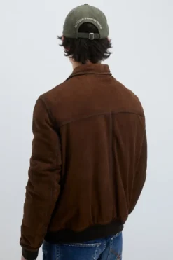 Uomo Roy Rogers Capispalla|Giacca Newman In Suede Vintage