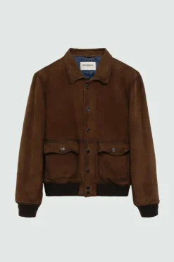 Uomo Roy Rogers Capispalla|Giacca Newman In Suede Vintage