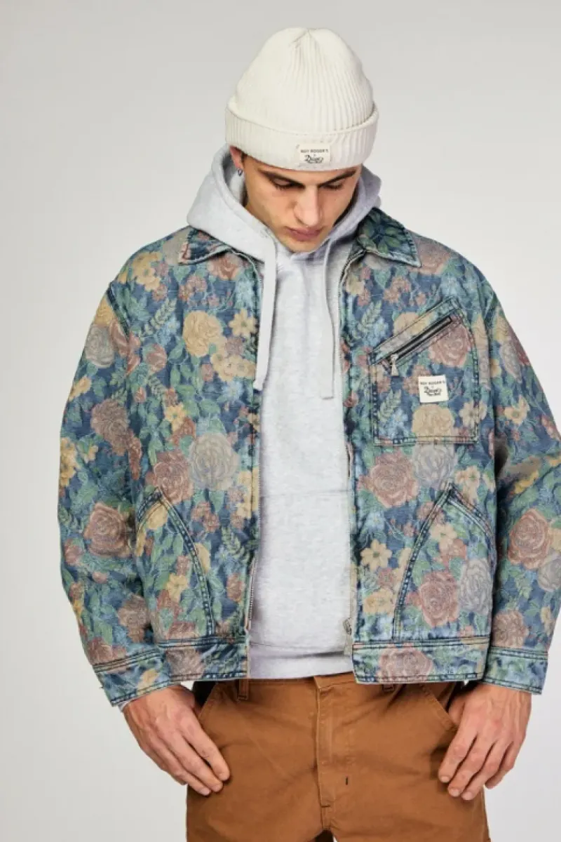 Uomo Roy Rogers Roy Roger's X Dave's Ny|Capispalla|Giacca Work Roy Roger's X Dave's Ny In Jacquard Tapestry