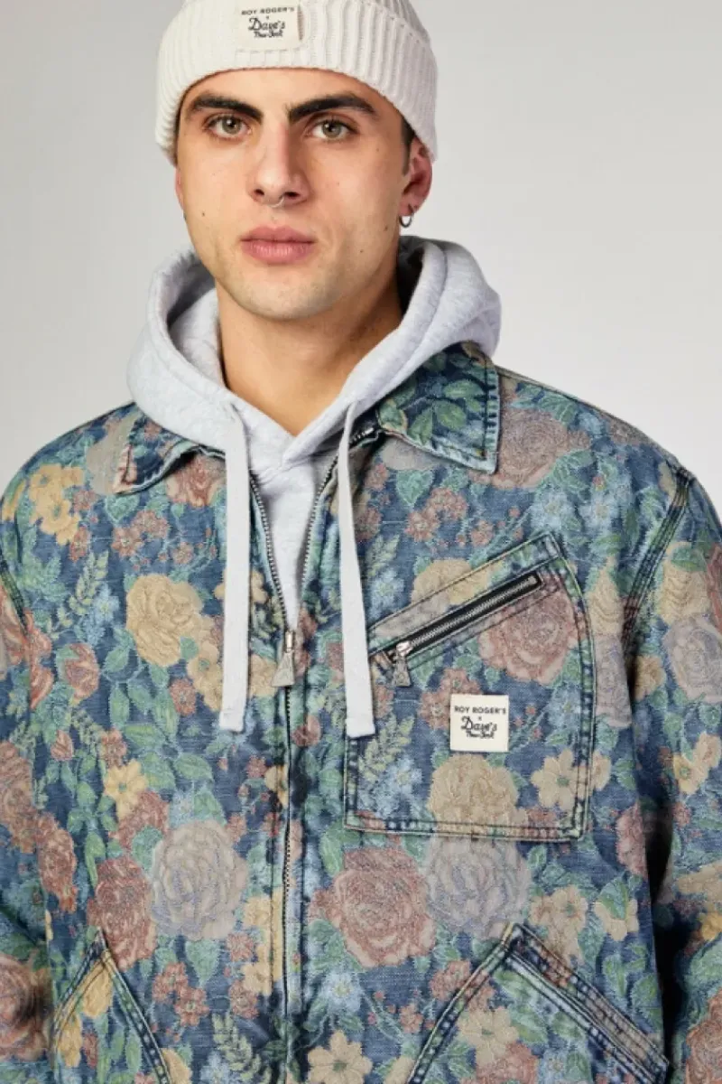 Uomo Roy Rogers Roy Roger's X Dave's Ny|Capispalla|Giacca Work Roy Roger's X Dave's Ny In Jacquard Tapestry