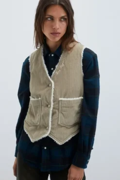 Donna Roy Rogers Capispalla|Gilet Old Glory In Velluto