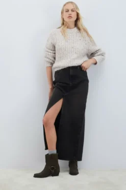 Donna Roy Rogers Pantaloni E Gonne|Gonna Jinny In Denim Black