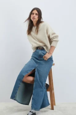 Donna Roy Rogers Pantaloni E Gonne|Gonna Jinny In Denim Iconic