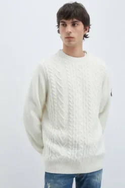 Uomo Roy Rogers Maglieria E Felpe|Maglia Girocollo In Lana E Cashmere Fisherman