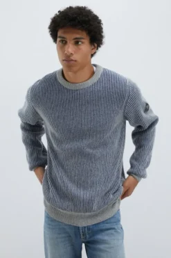 Uomo Roy Rogers Maglieria E Felpe|Maglia Girocollo In Lana E Cashmere Bicolor