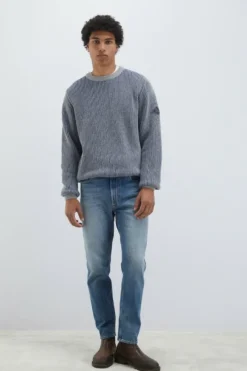Uomo Roy Rogers Maglieria E Felpe|Maglia Girocollo In Lana E Cashmere Bicolor