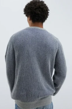 Uomo Roy Rogers Maglieria E Felpe|Maglia Girocollo In Lana E Cashmere Bicolor