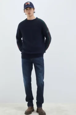 Uomo Roy Rogers Maglieria E Felpe|Maglia Girocollo Racing In Lana E Cashmere