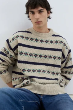 Uomo Roy Rogers Maglieria E Felpe|Maglia Girocollo Vintage In Lana Shetland