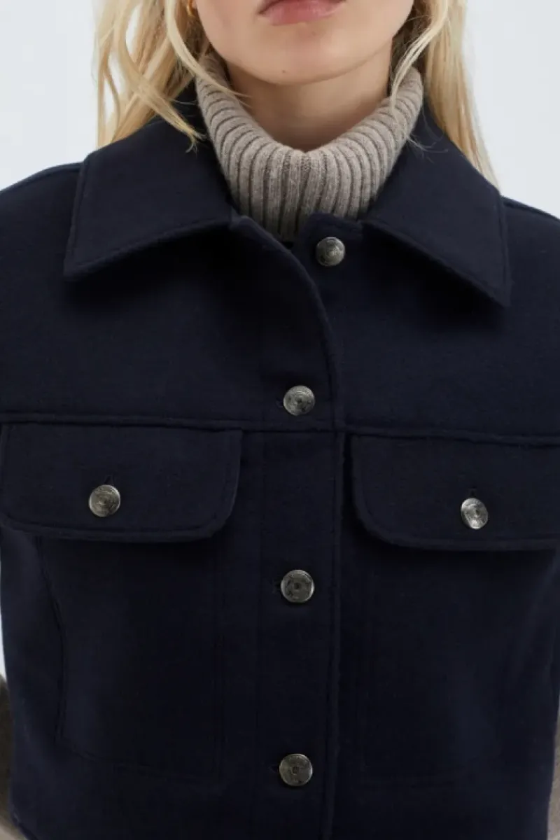 Donna Roy Rogers Capispalla|Mini Gilet Melton