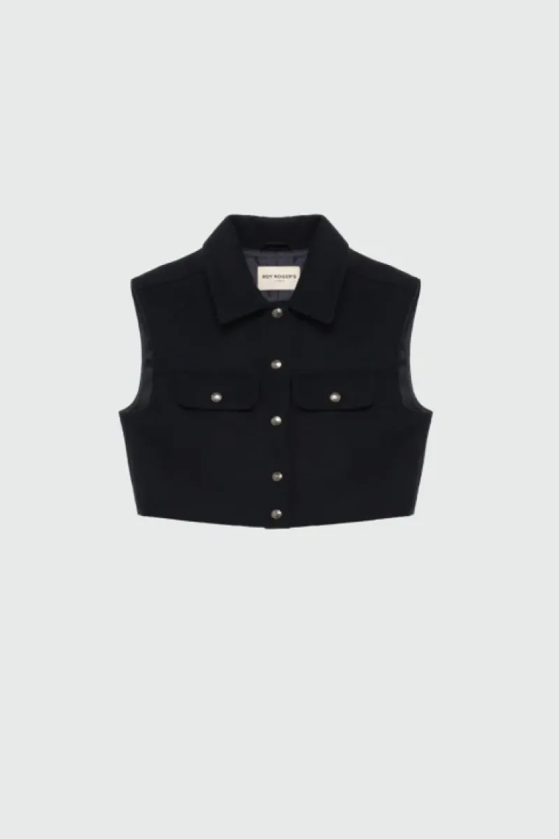 Donna Roy Rogers Capispalla|Mini Gilet Melton