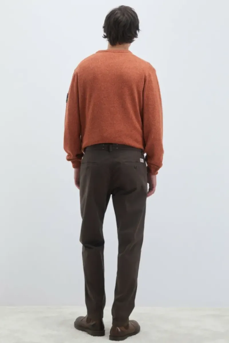 Uomo Roy Rogers Pantaloni|Pantalone Chino Smart In Gabardina