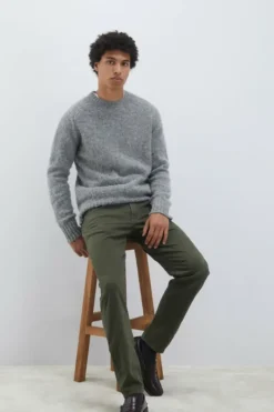 Uomo Roy Rogers Pantaloni|Pantalone 517 Plain In Gabardina