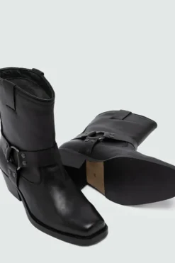Donna Roy Rogers Scarpe|Stivaletto Engineer In Pelle