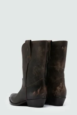 Donna Roy Rogers Scarpe|Texano Capalbio In Pelle Vintage