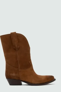 Donna Roy Rogers Scarpe|Texano Capalbio In Suede Vintage