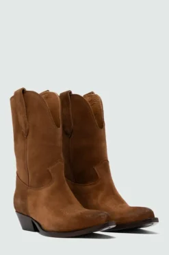 Donna Roy Rogers Scarpe|Texano Capalbio In Suede Vintage