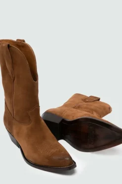 Donna Roy Rogers Scarpe|Texano Capalbio In Suede Vintage