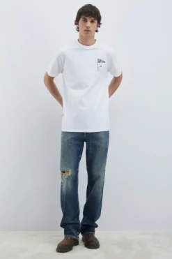 Uomo Roy Rogers Polo E T-shirts|T-shirt Girocollo Penuts Flag
