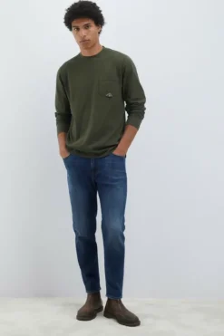 Uomo Roy Rogers Polo E T-shirts|T-shirt Pocket L/s In Jersey