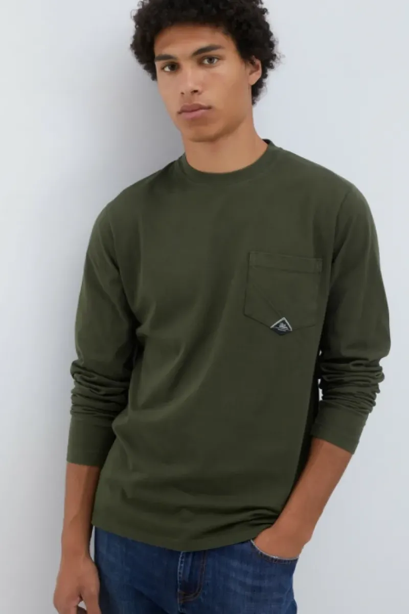 Uomo Roy Rogers Polo E T-shirts|T-shirt Pocket L/s In Jersey