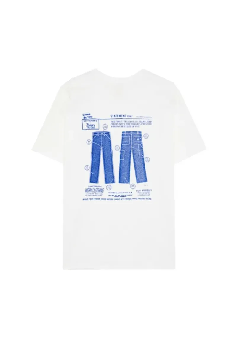 Uomo Roy Rogers Roy Roger's X Dave's Ny|Polo E T-shirts|T-shirt Roy Roger's X Dave's Ny Con Stampa Statement Pant